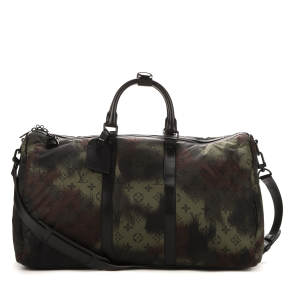 Louis Vuitton Ltd. Ed. Virgil Abloh Camouflage Keepall Bandouliere 50 - Picture 1 of 8